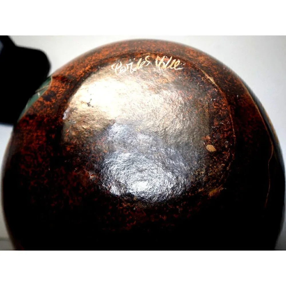 Hand Made South American Round Pottery Vase Signed Jungle Animals 7